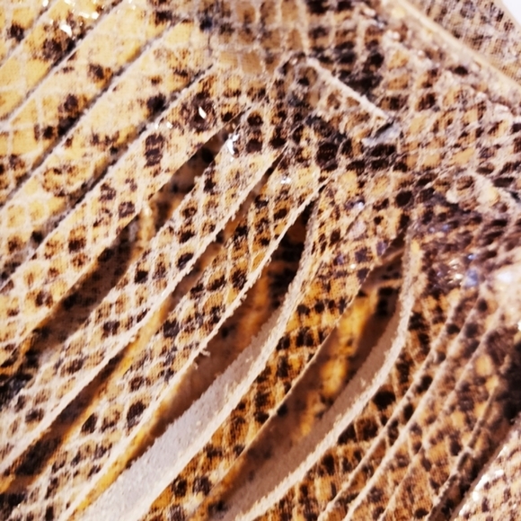 Camila Alves MUXO Snakeskin Fringe Leather Handbag EUC - Picture 6 of 10